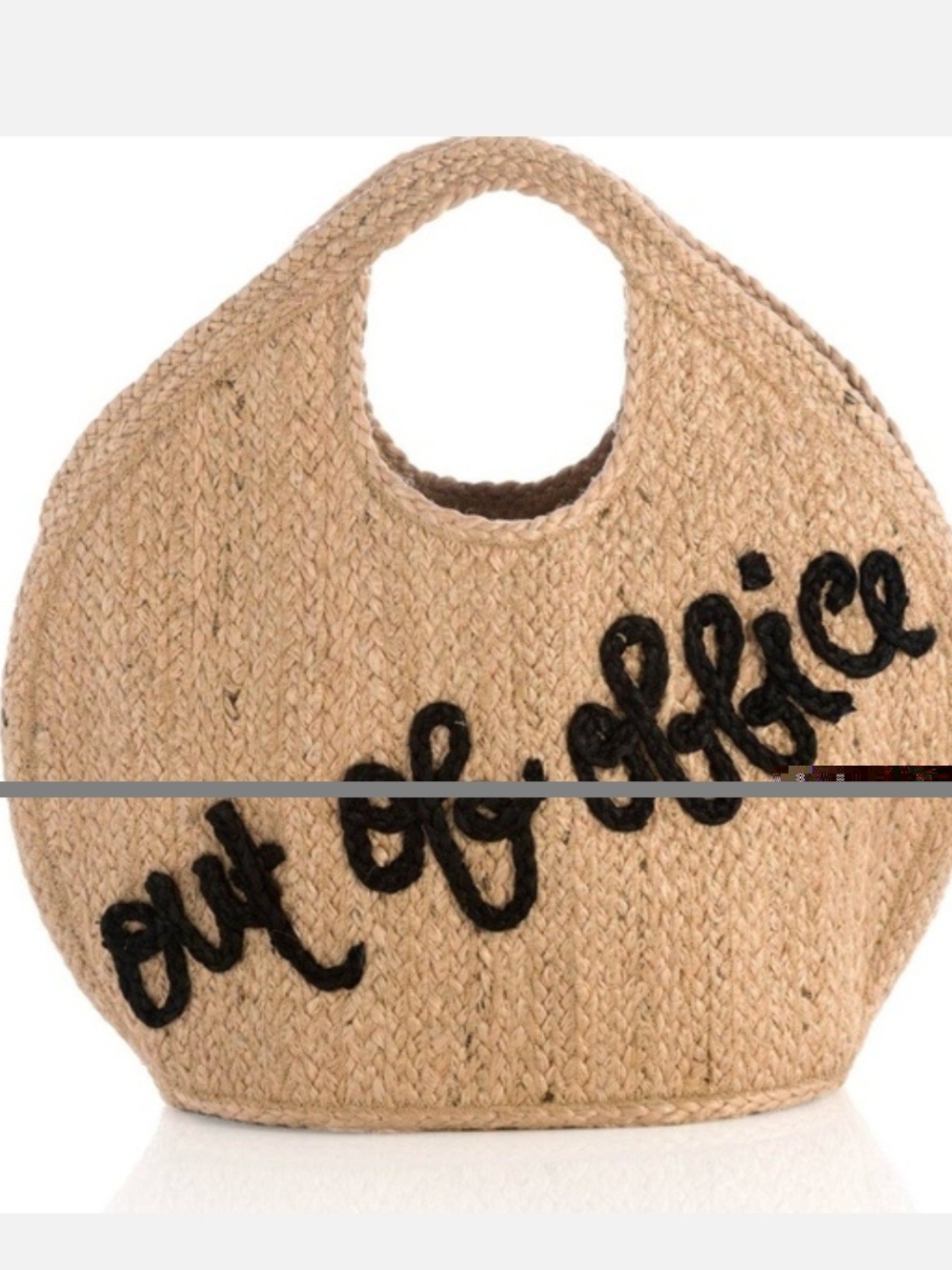 Natural Straw 'Out of Office' Tote Bag